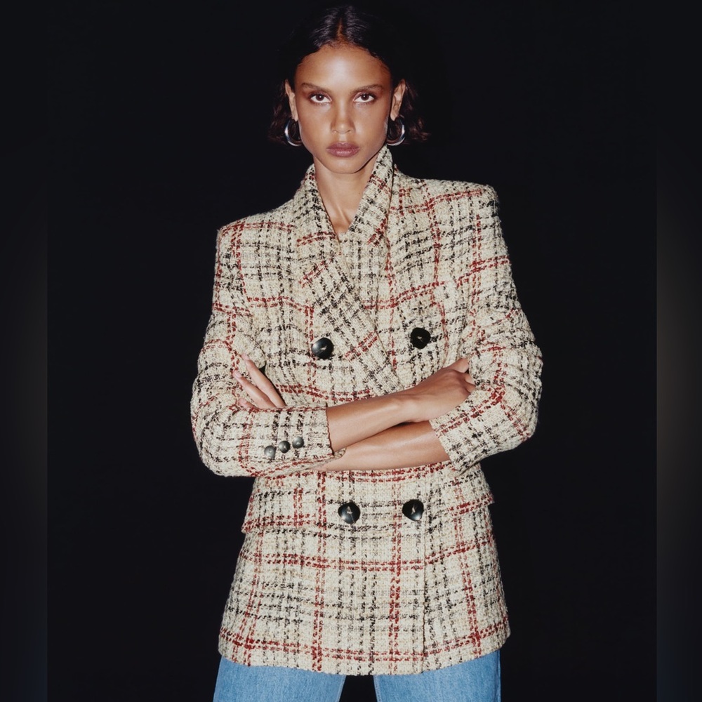 COPY - ZARA NWT Textured Multicolor Blazer